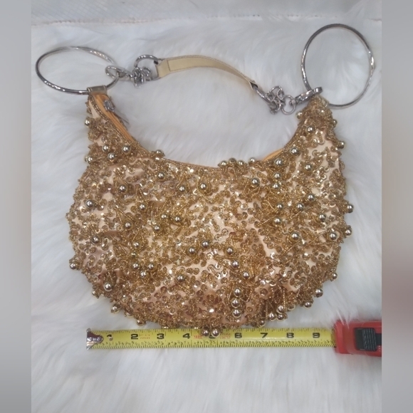 Aldo Beaded Sparkly Gold Purse - Picture 13 of 15